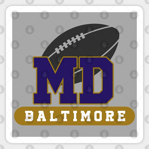 Baltimore Football Team Sticker by igzine